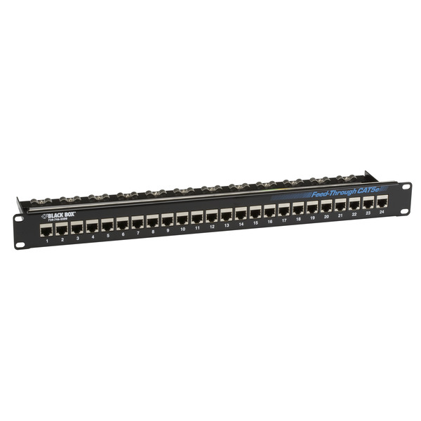 Black Box Cat5E Feed-Through Patch Panel, Shielded JPM804A-R2